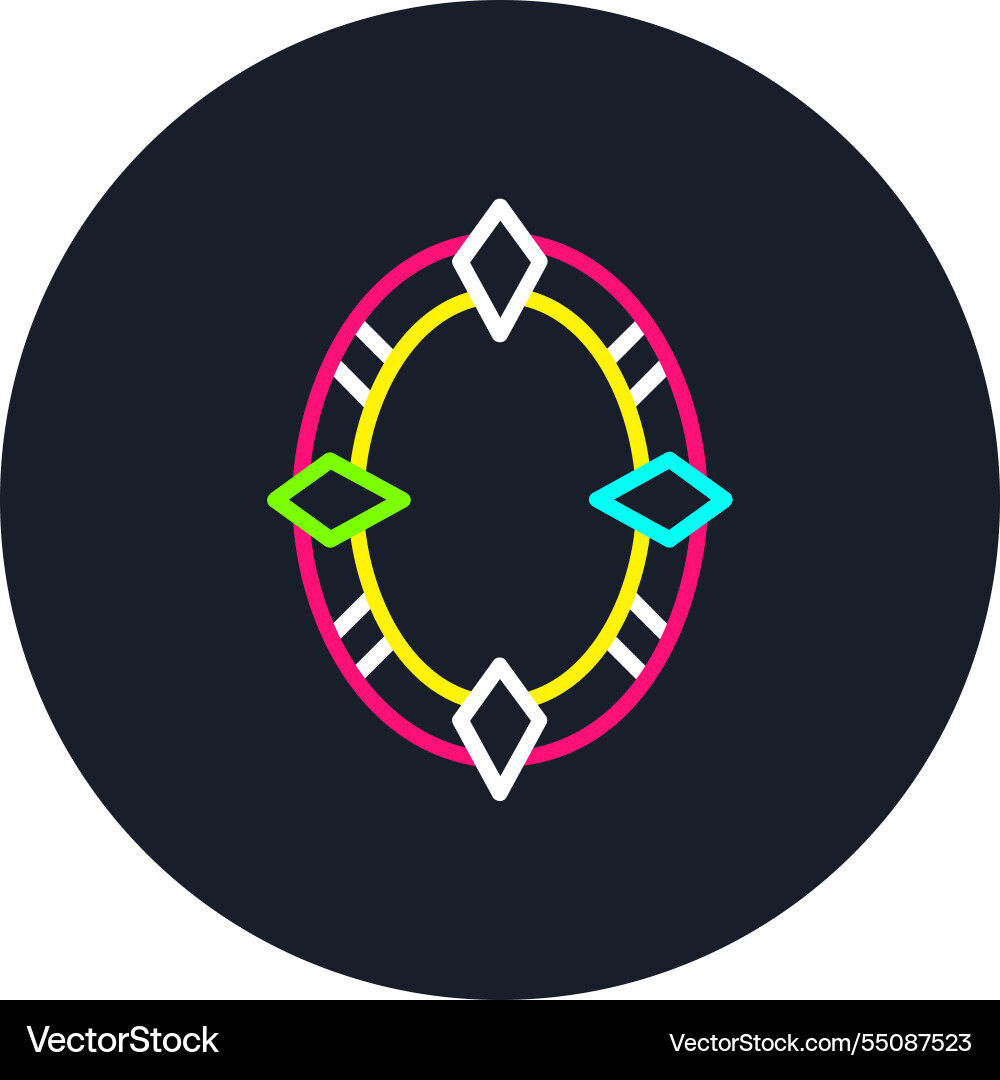 Frame line multi color icon Vector Image