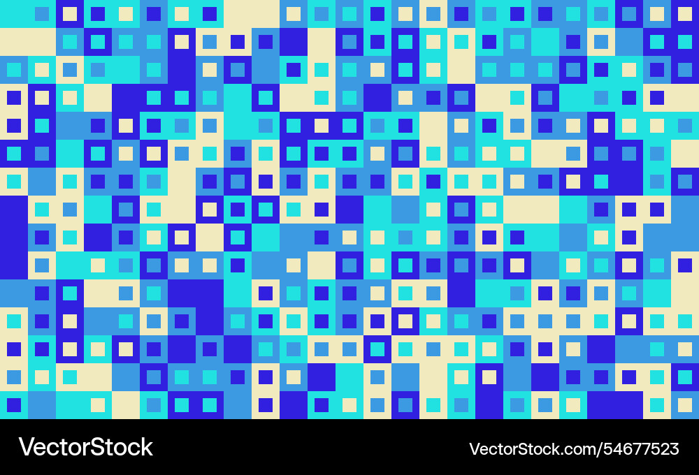 Geometric grid pattern with textured cubes vector image
