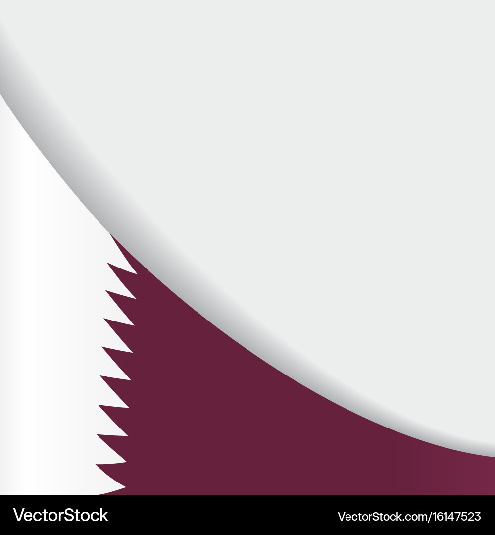 Qatari Flagge Abstrakte Welle Vektorbild