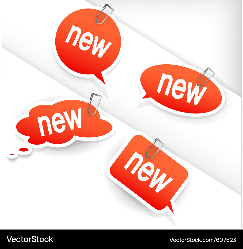 Red Labels Collection Vector Image