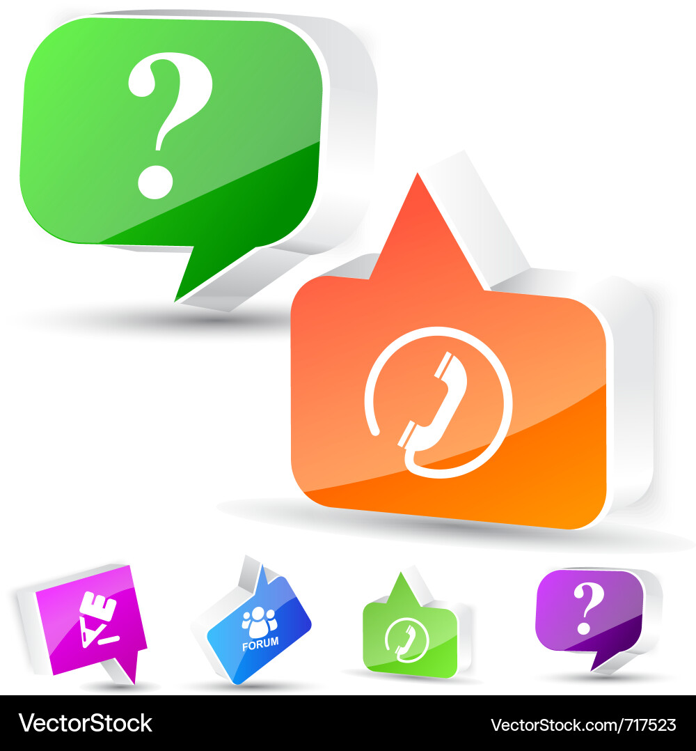 Speech bubble set Vector Image