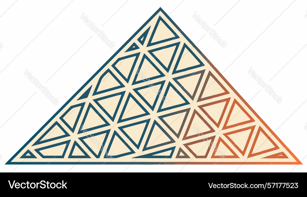 Stylized triangular pattern abstract geometric vector image