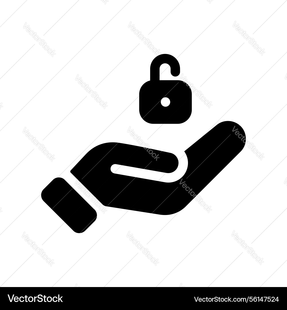 A simple icon that symbolizes hand encryption vector image