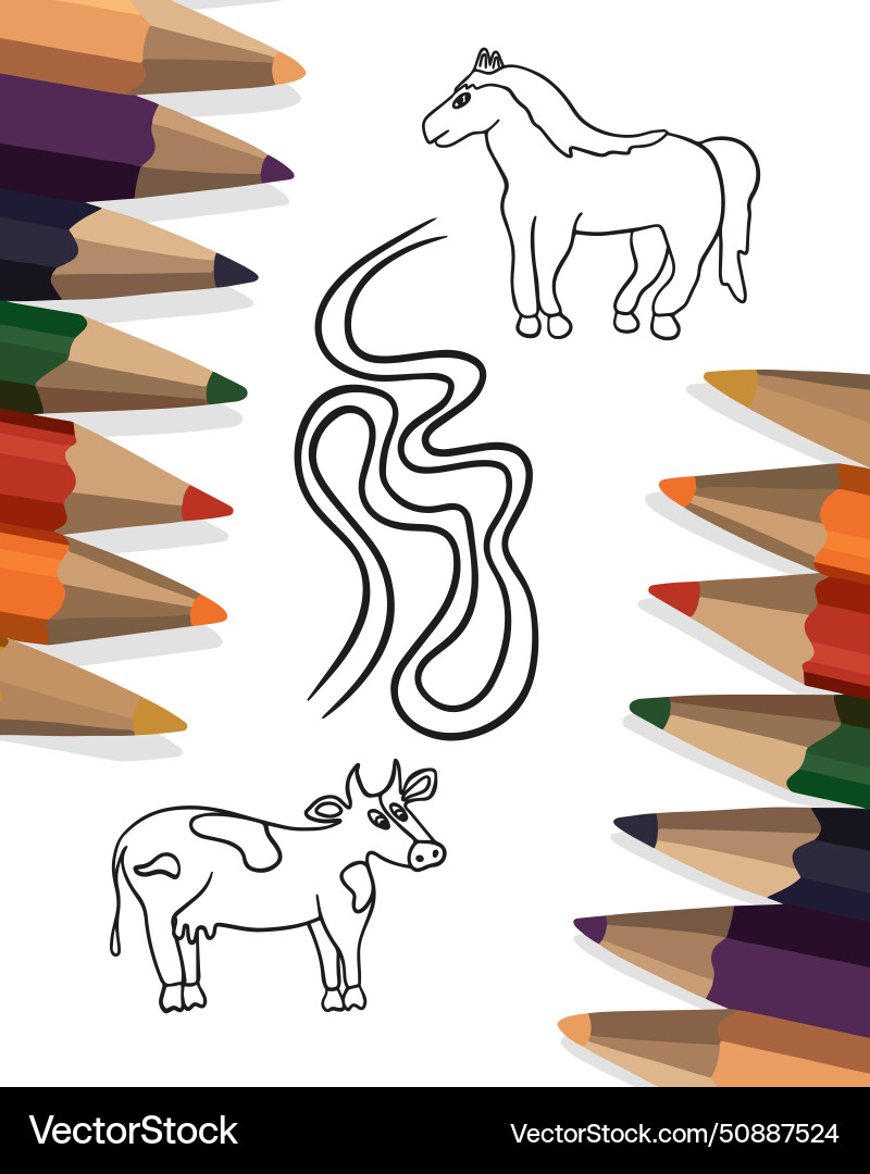 A task for the development of motor skills Vector Image
