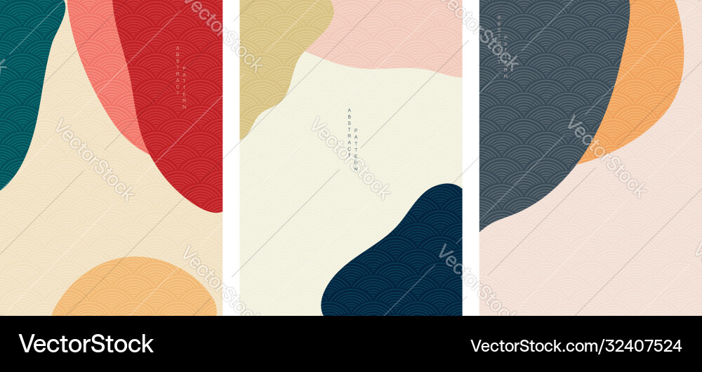 Abstract background with japanese pattern curve Abstract background with japanese pattern curve vector image