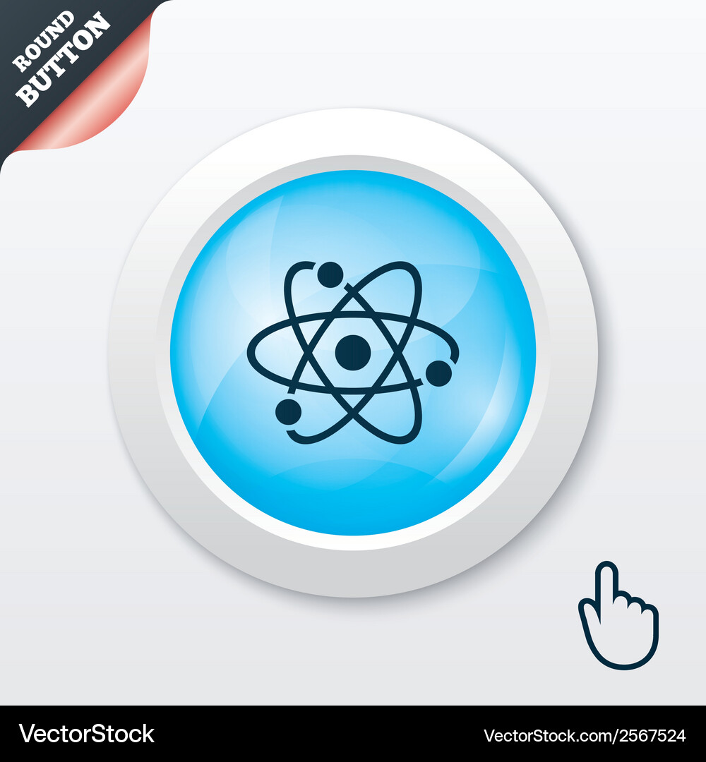 Atom sign icon part symbol Vector Image