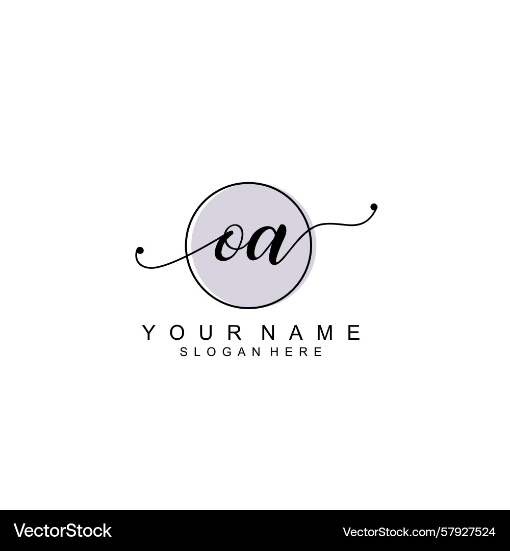 Handwriting logo concepts with initial oa Handwriting logo concepts with initial oa Vector Image