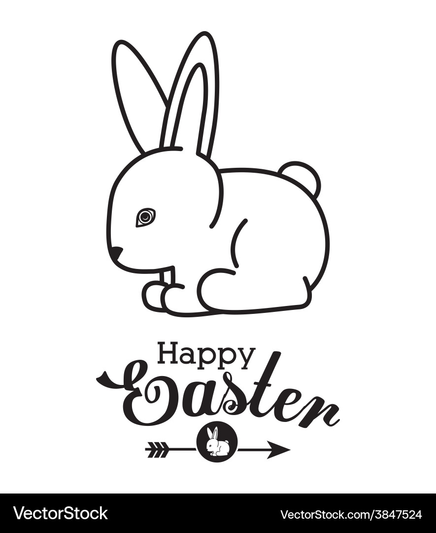 Happy easter card design Royalty Free Vector Image