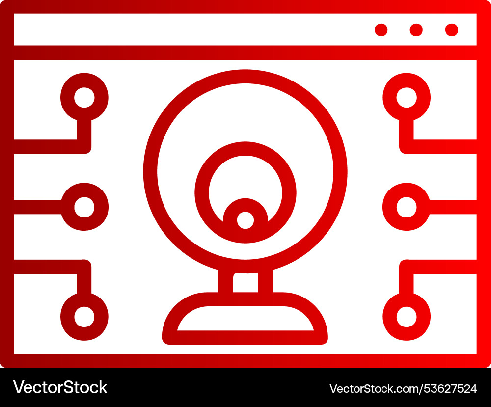 Web camera line gradient icon Vector Image