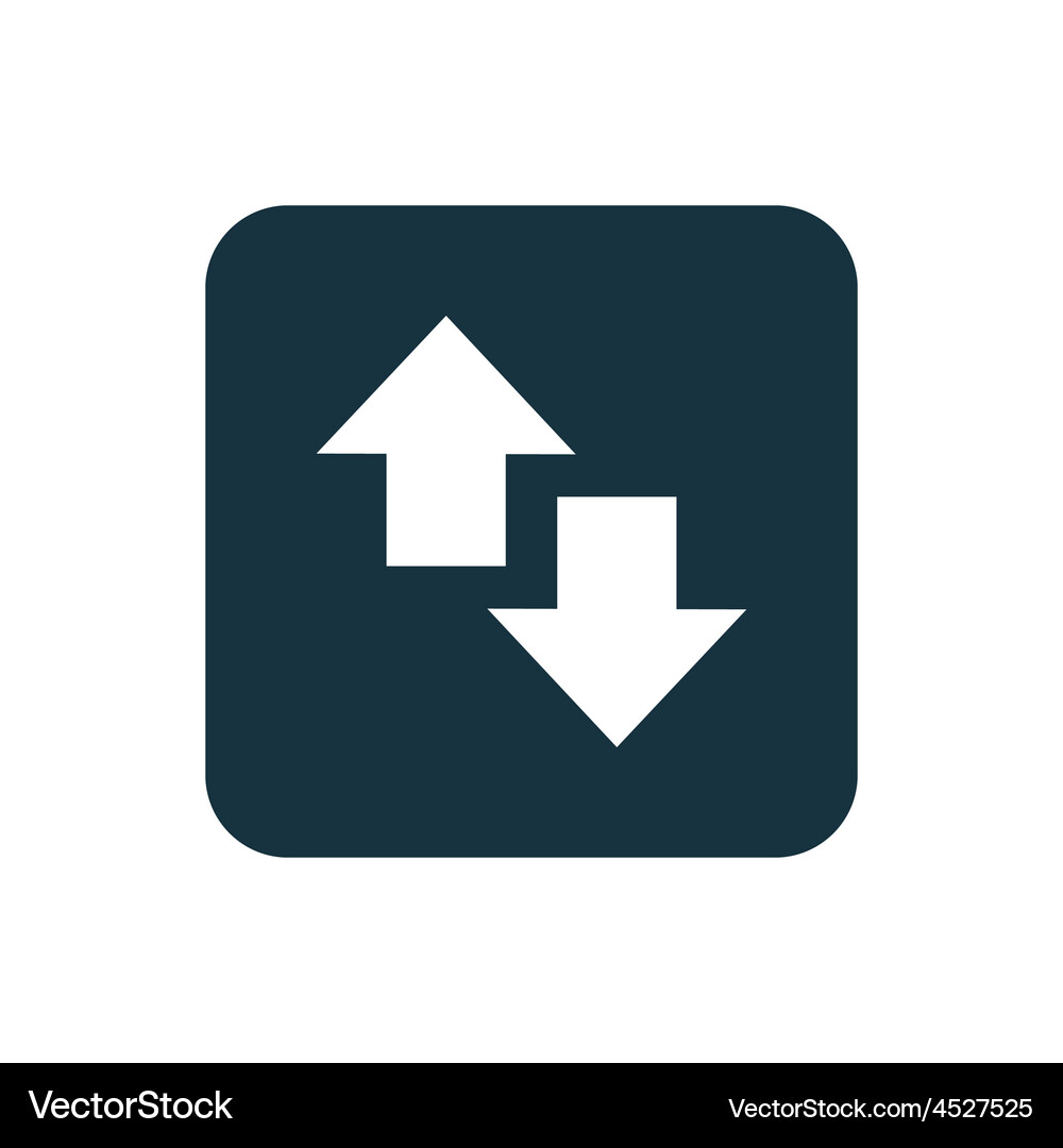 2 side arrow icon rounded squares button Vector Image