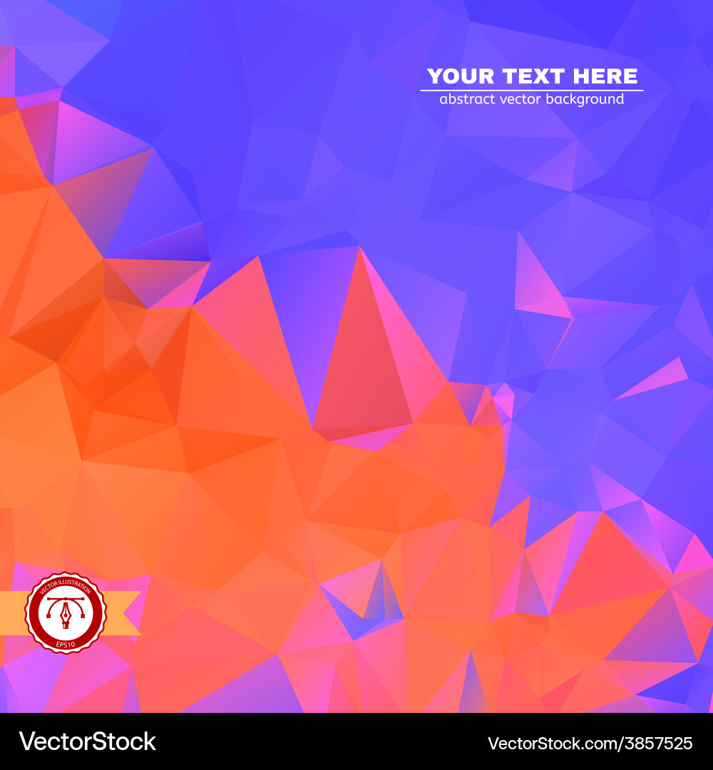 Abstract colorful triangles background vector image