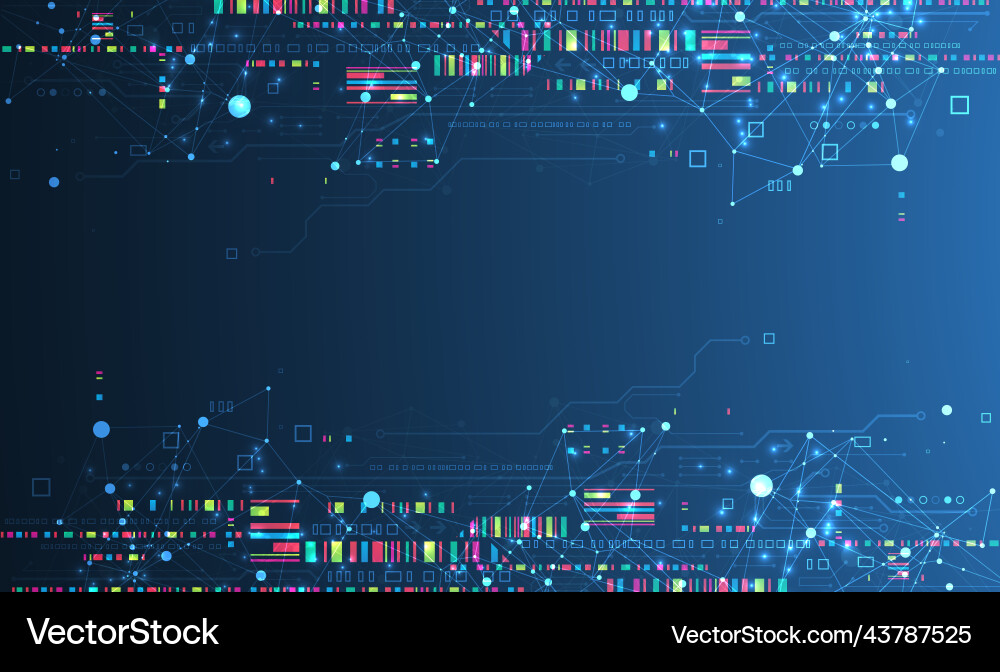 Abstract technology concept with plexus effect Abstract technology concept with plexus effect vector image