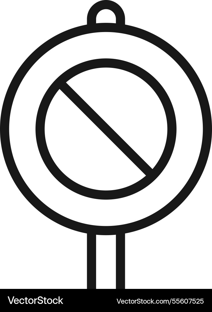Access denied flat line web icon concept vector image