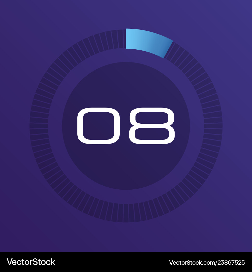 Circular interval timer Circular interval timer vector image