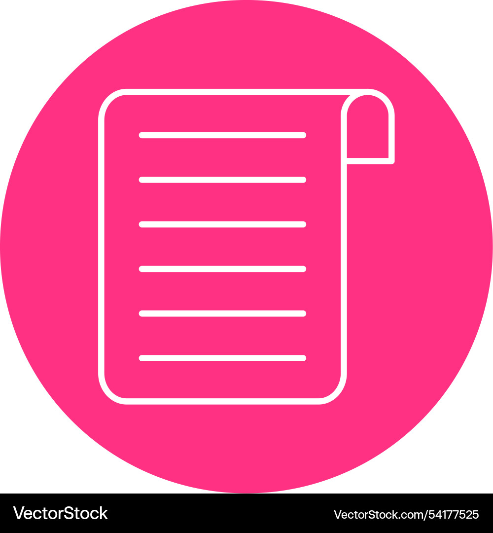 Document line circle icon Vector Image
