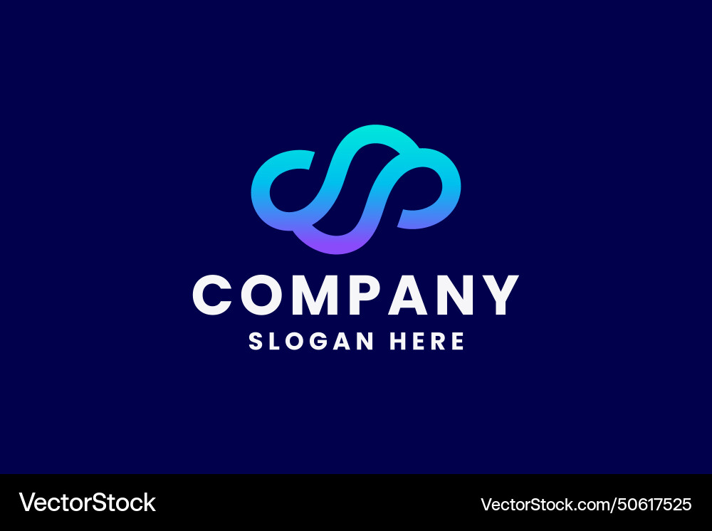 Logo infinity cloud Royalty Free Vector Image - VectorStock