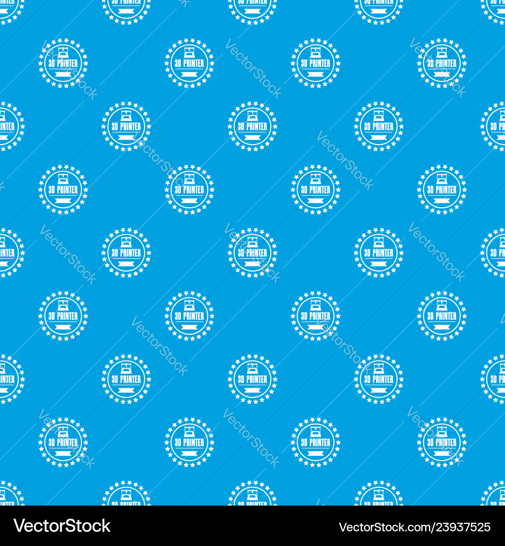 Prototype 3d printing pattern seamless blue Prototype 3d printing pattern seamless blue vector image