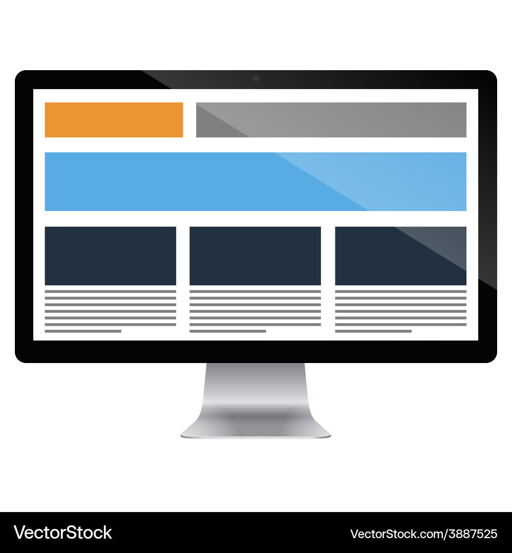 Responsive Grid Display Vector Image