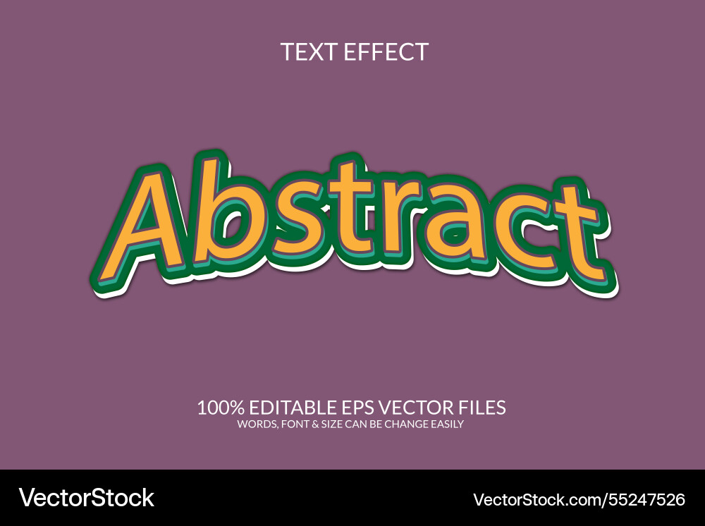 Abstract eps 3d text effect design vector image