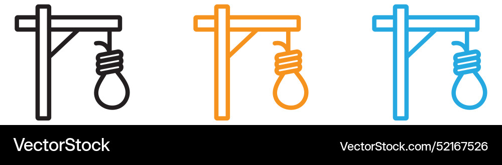 Gallows icon logo set collection for web app ui Vector Image