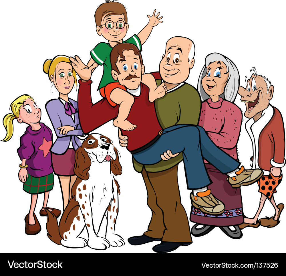 Heartwarming Family Portrait Vector Image
