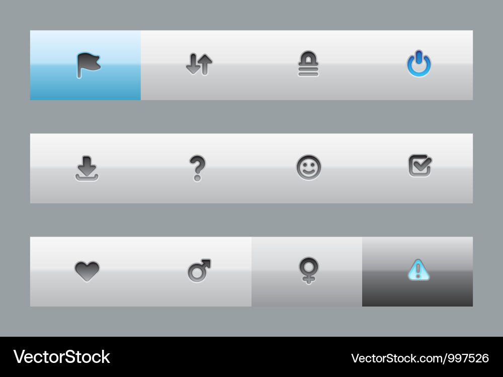 Interface buttons for signs vector image