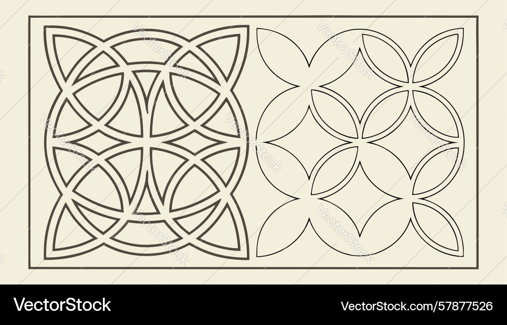 Interlocking circles pattern abstract geometric Vector Image