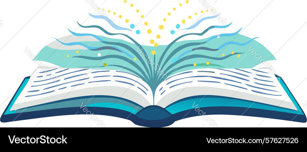 Minimalist open book learning resource design Vector Image