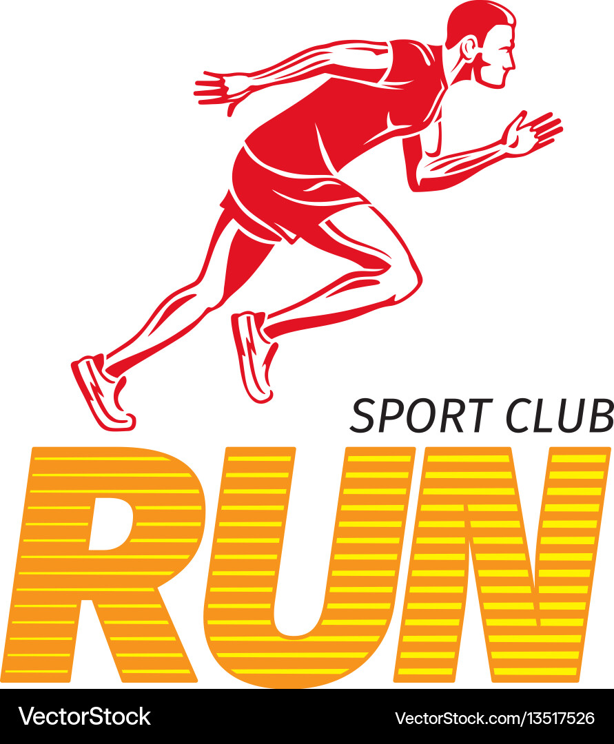 Running Man Logo - Sport Club vector image