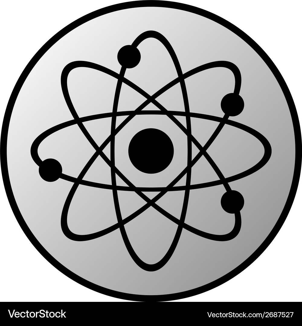 Atomic Button Icon Vector Image