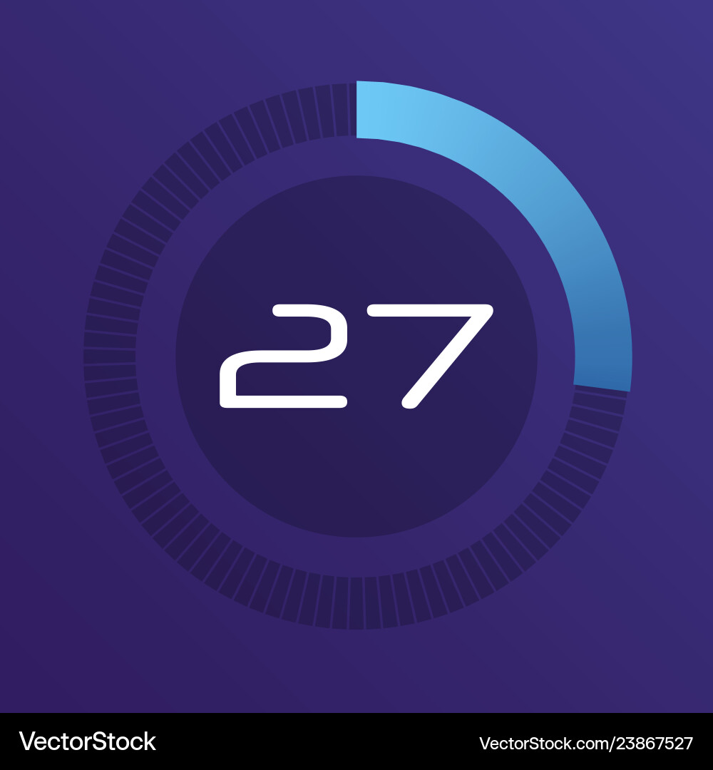 Circular interval timer vector image