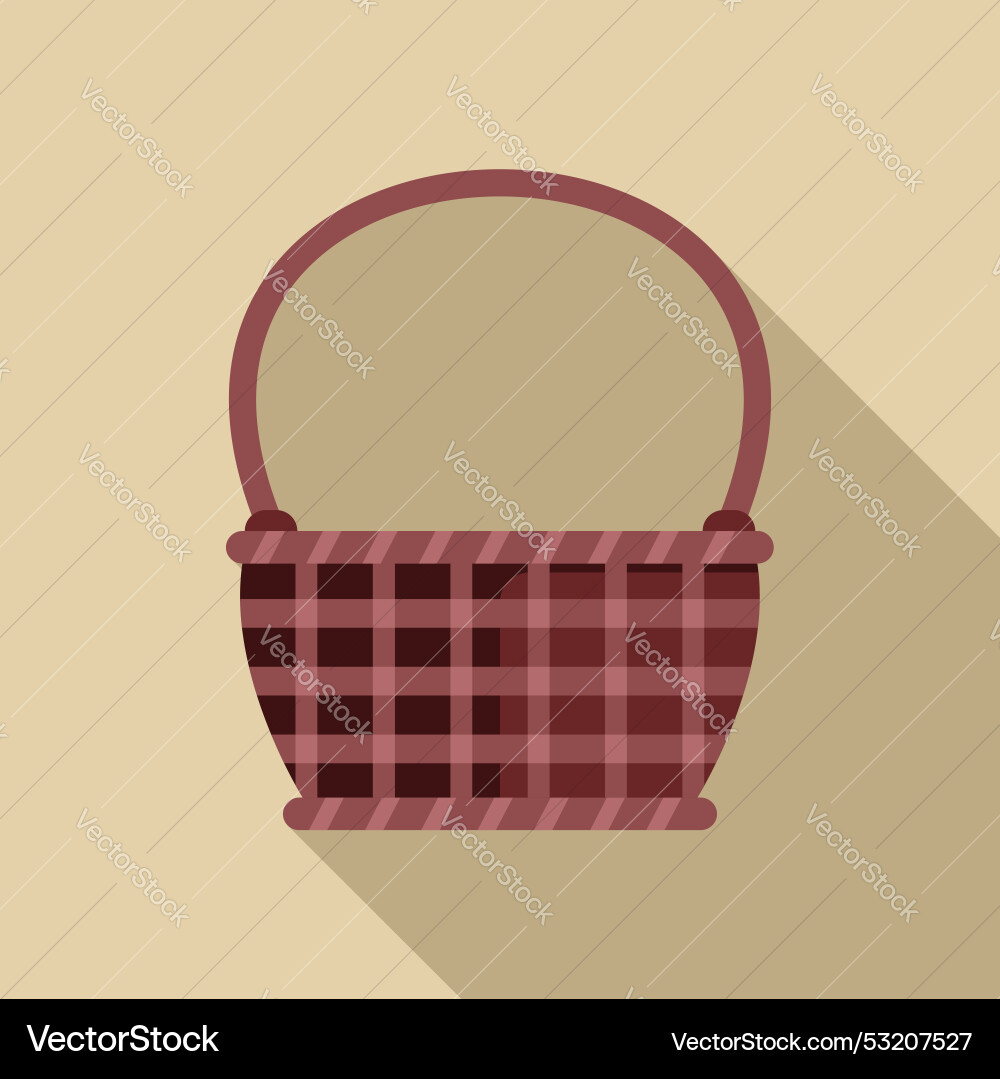 Empty picnic basket with gingham pattern waiting Empty picnic basket with gingham pattern waiting vector image