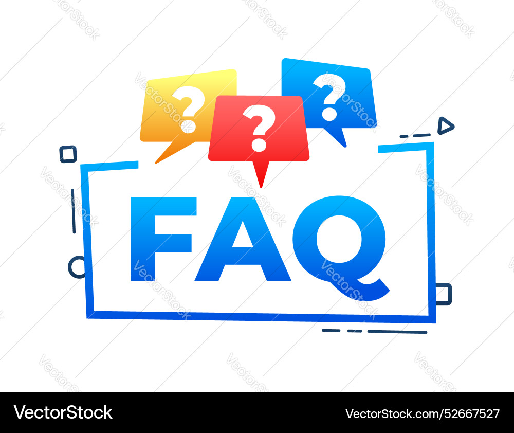 Faq concept with question marks in speech bubbles Faq concept with question marks in speech bubbles vector image