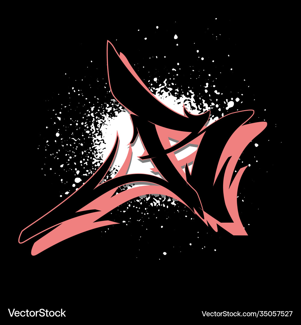 Graffiti Letter R - Bold Style – Royalty-Free Vector | VectorStock, image size:1000x1080