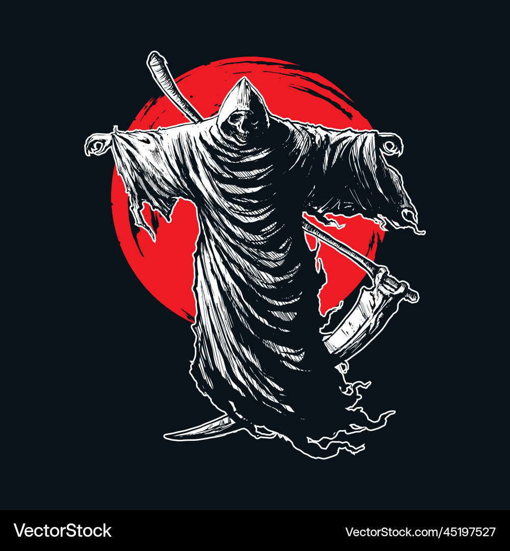 Grim reaper artwork Grim reaper artwork vector image
