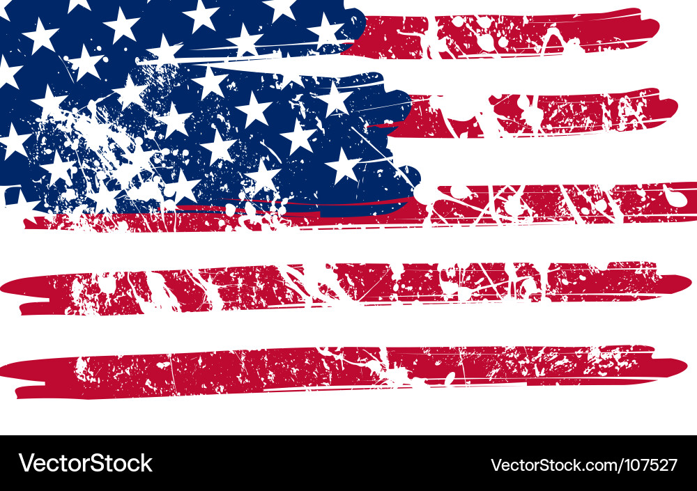Grunge American Flag vector image