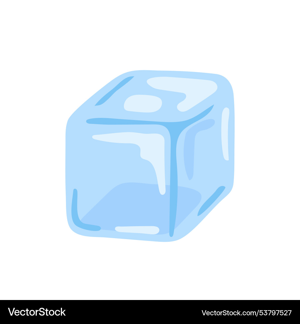 Ice cube frozen water drink in block refreshing Ice cube frozen water drink in block refreshing vector image