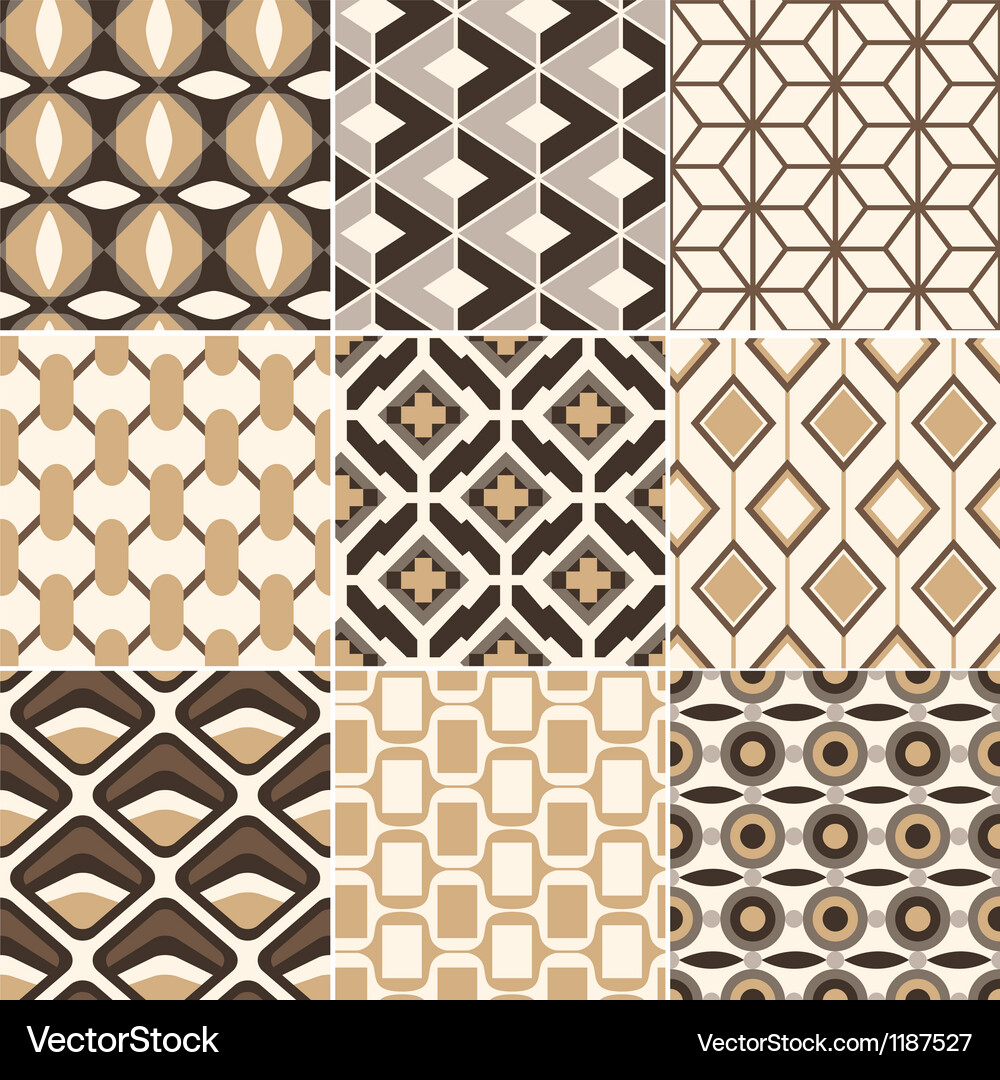 Retro Geometric Pattern Vector Image