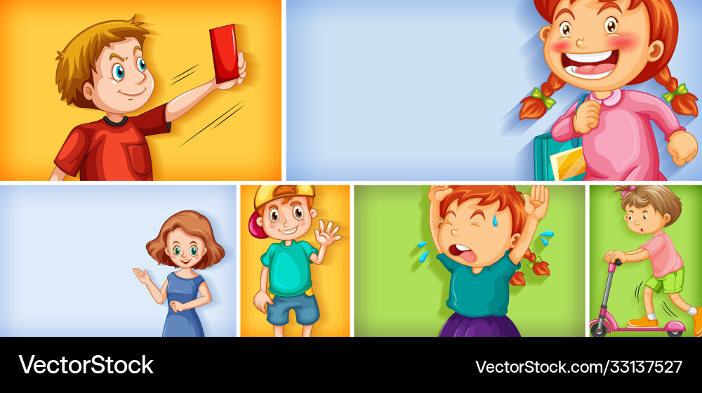 Set different kid characters Set different kid characters vector image