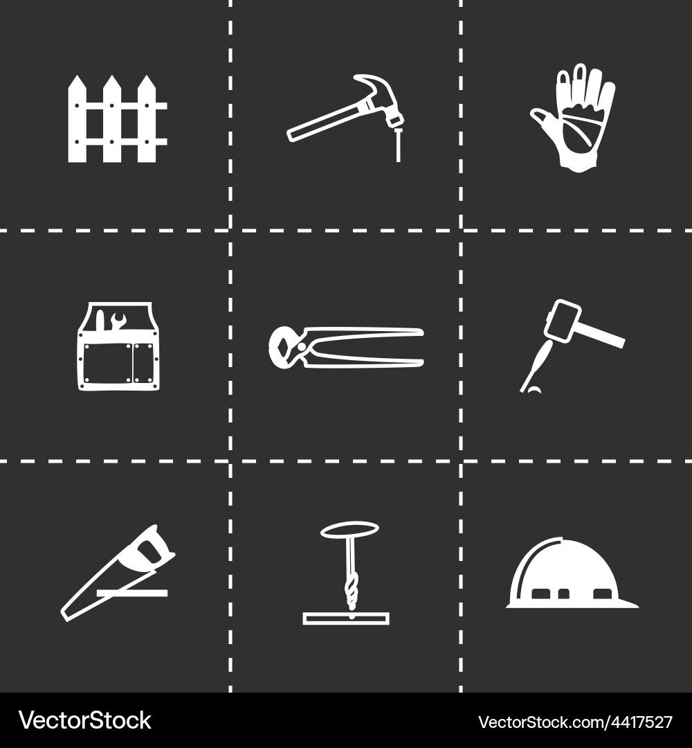 Woodworking Tools Icon Set Royalty Free Vector Image