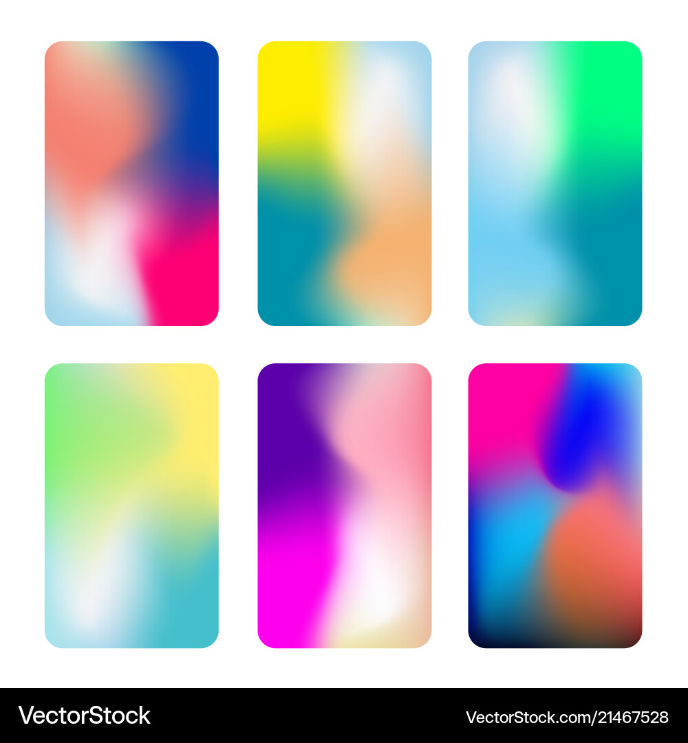 Abstract Colorful Gradient Backgrounds Vector Image