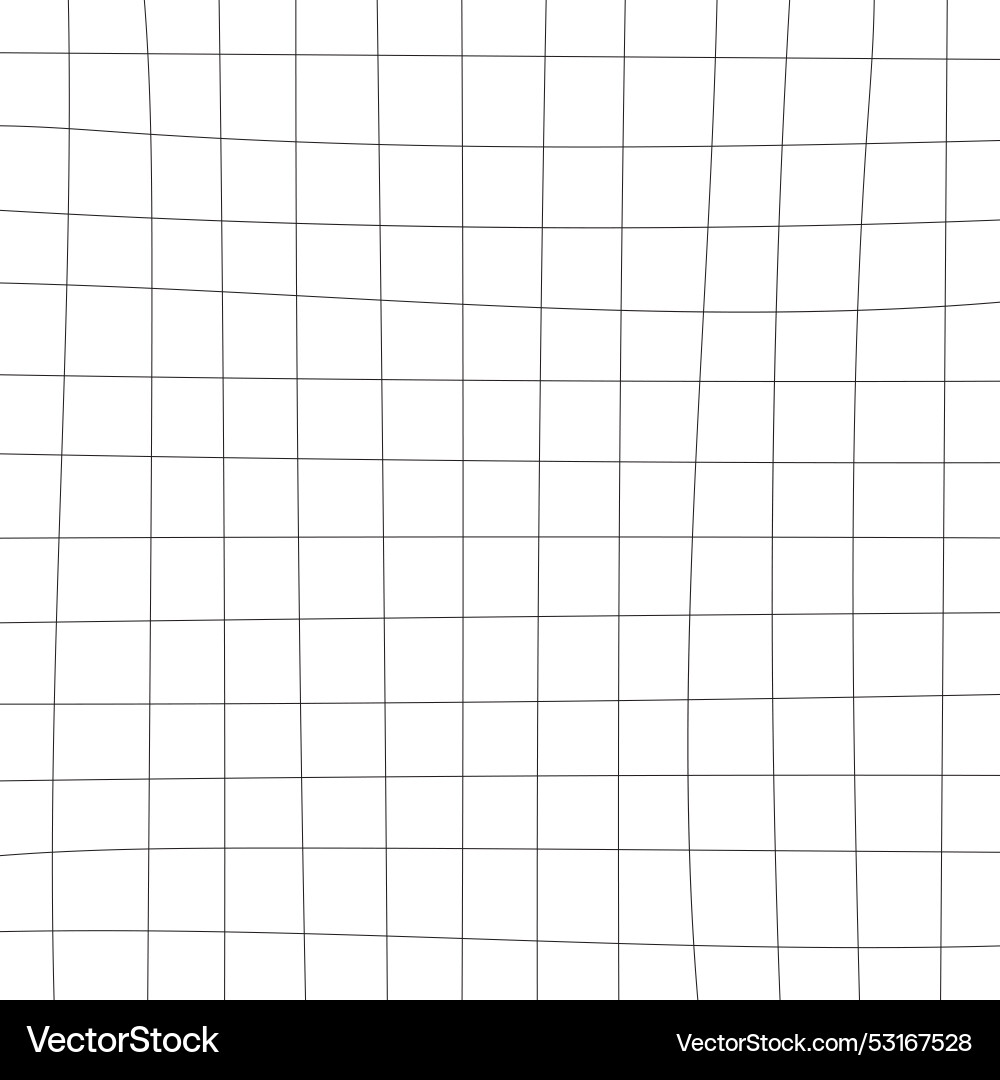 Distorted grid pattern wavy lines abstract Vector Image