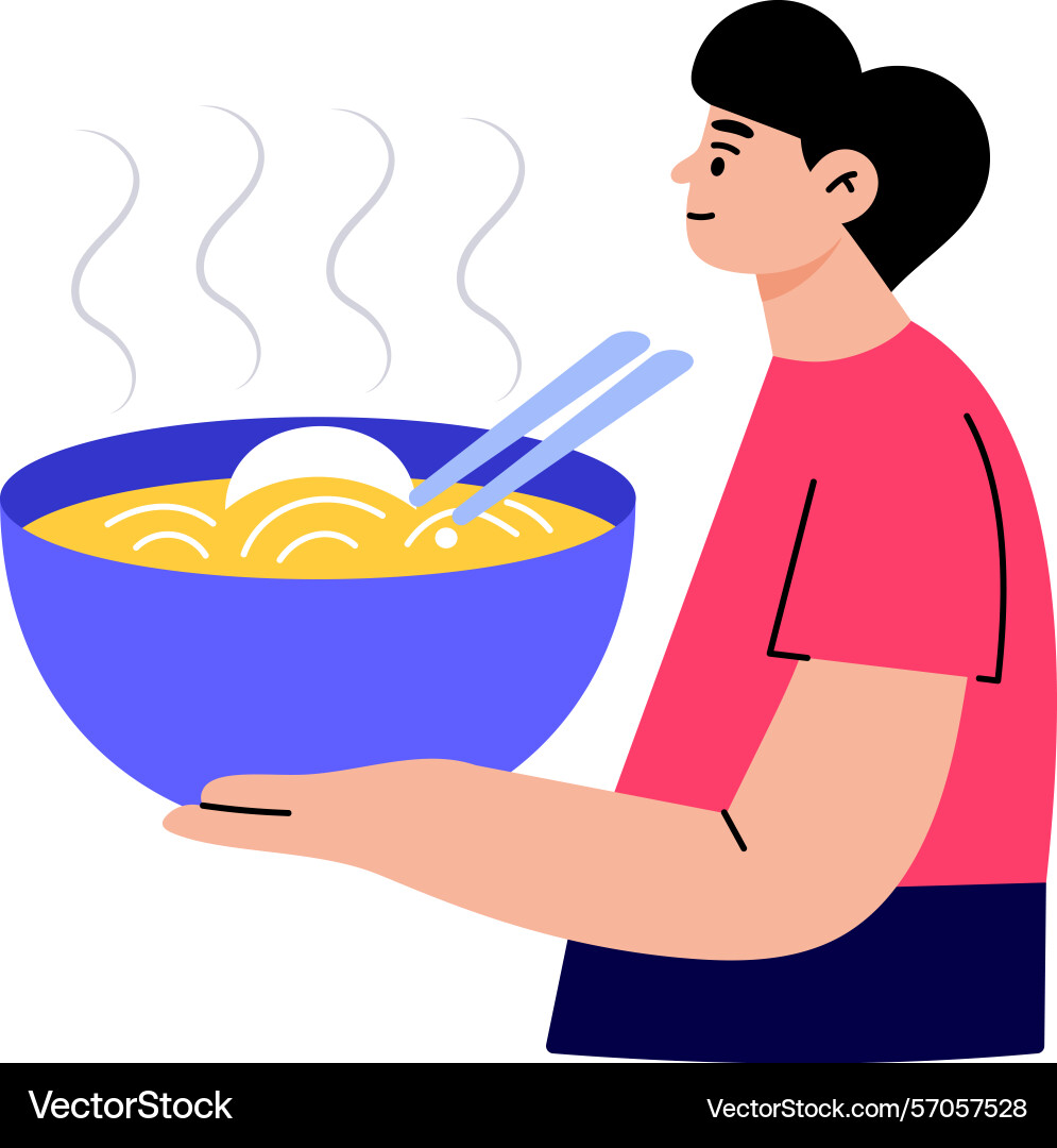Flat style showing a character receiv Vector Image