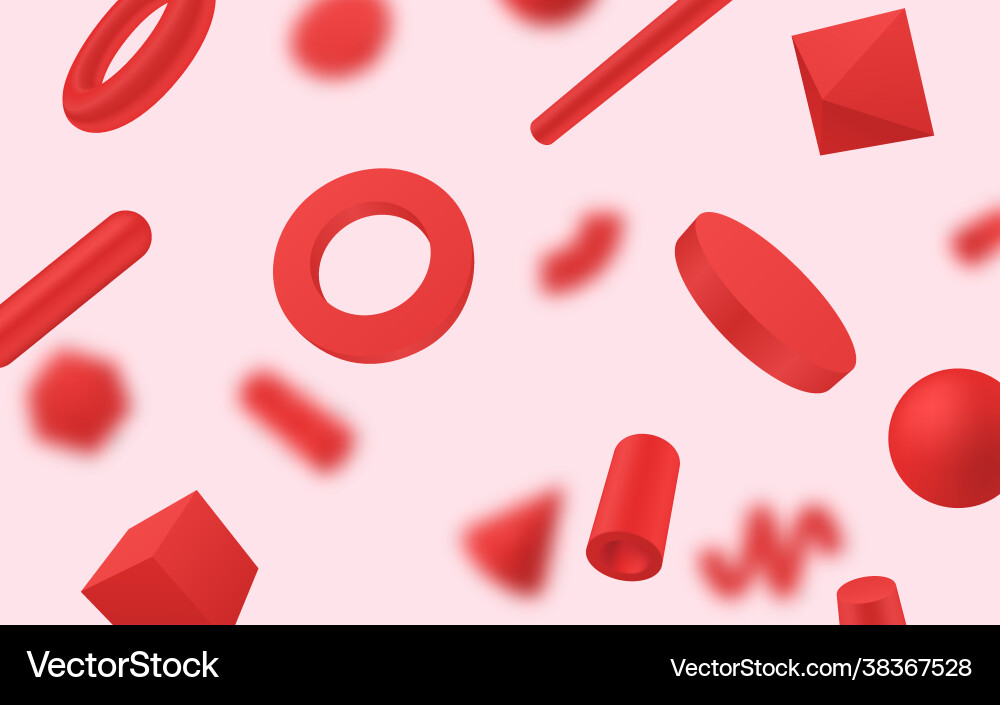 Horizontal abstract 3d geometric shapes background Horizontal abstract 3d geometric shapes background vector image
