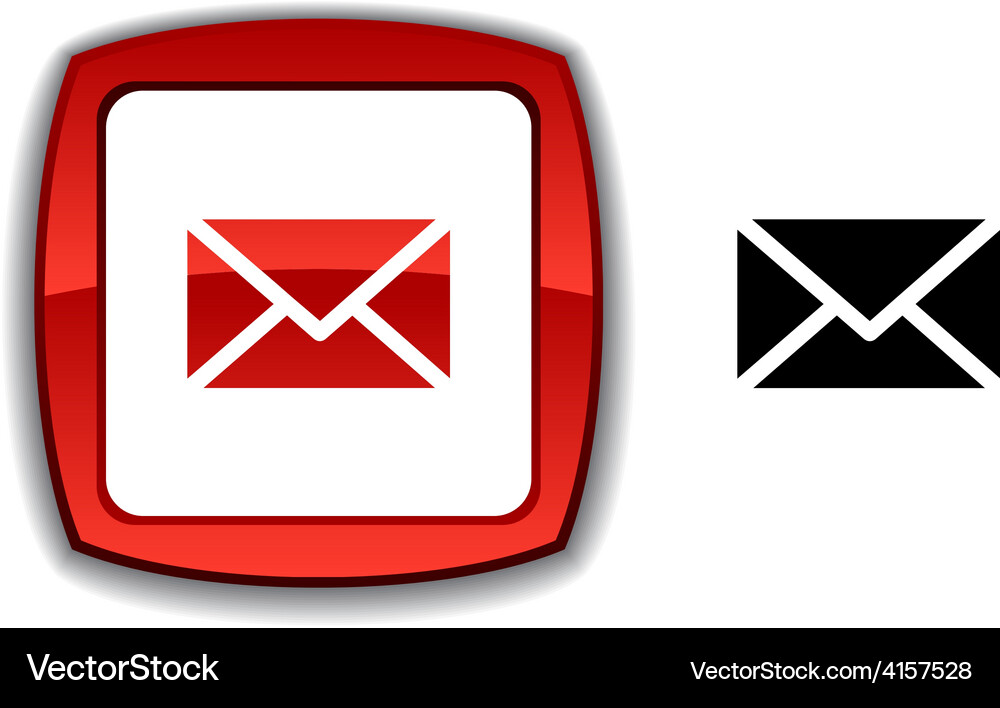 Mail button Vector Image