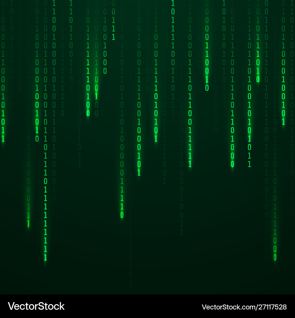 Matrix Stream binäre Code auf dem Bildschirm fallen Matrix Stream binäre Code auf dem Bildschirm fallen vektorbild