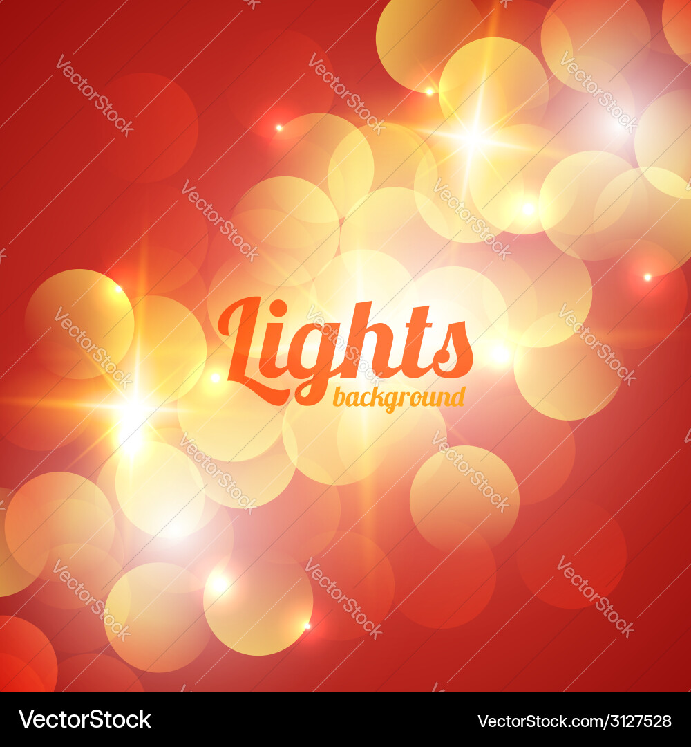 Red bokeh abstract light background vector image