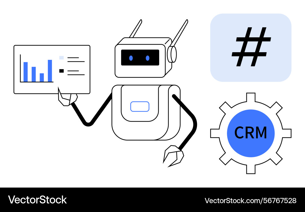 Roboteranalyse Datendiagramm mit Crim-Integration Roboteranalyse Datendiagramm mit Crim-Integration vektorbild