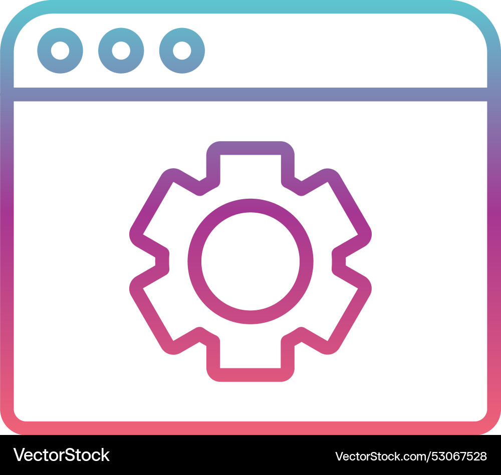 Web browser line gradient design vector image