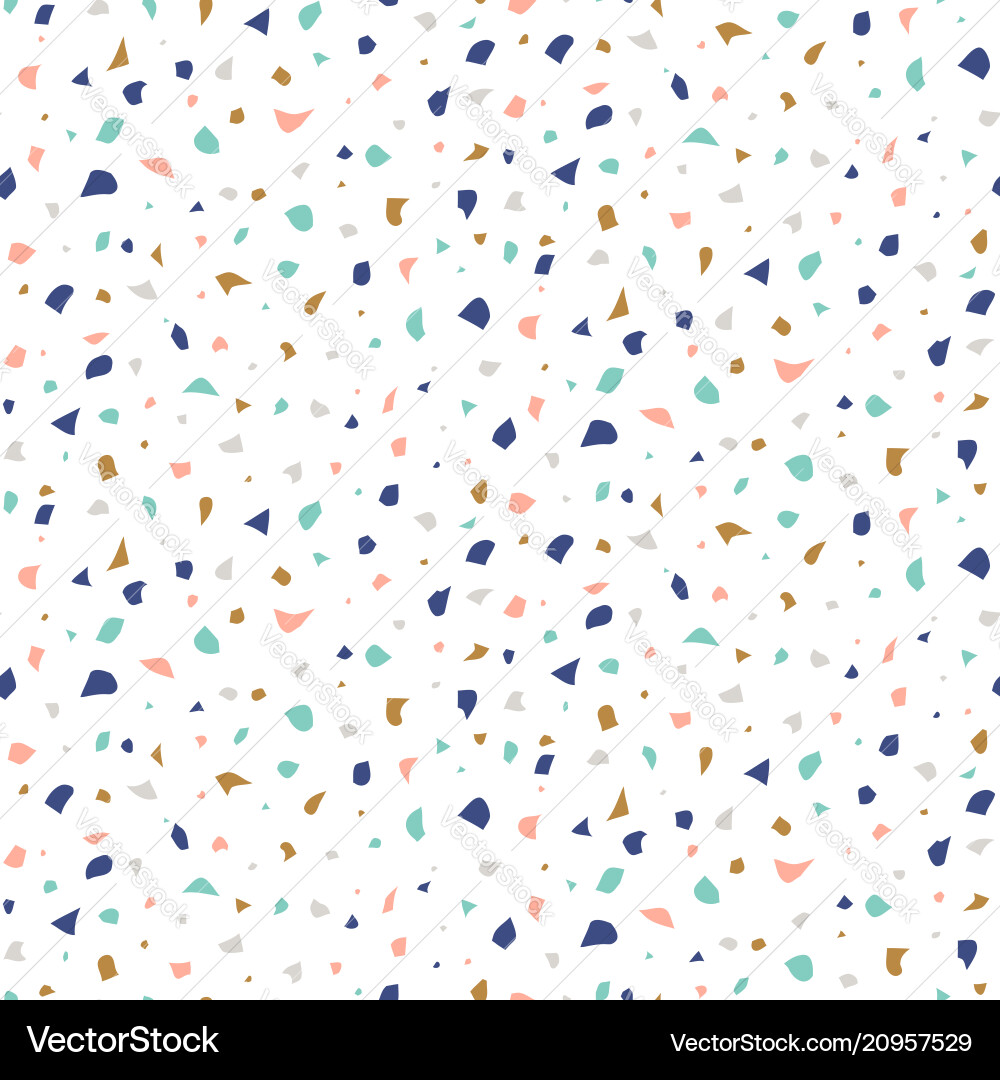 Abstract seamless pattern in terrazzo style vector image